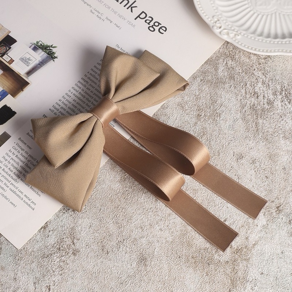 Zenana Silk Satin Double Layer Bowtie Ribbon Hair Clips
